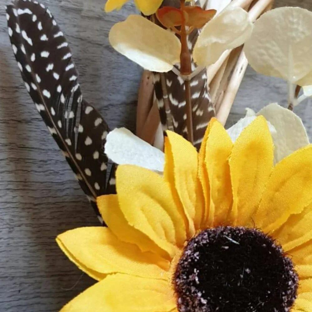 Thanksgiving Sunflowers Wreath Fall Autumn Sign Wall Door Home Office Decor